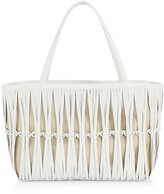 Thumbnail for your product : Nancy Gonzalez Knotted Leather And Raffia Chaira Tote