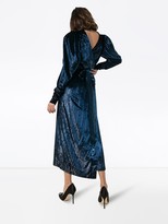 Thumbnail for your product : Rotate by Birger Christensen Barbara velvet land Lurex midi dress