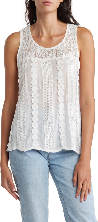 Grace & Lace Smocked Ribbed Sleeveless Top