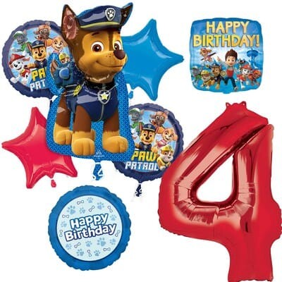 Paw Patrol™ Chase Birthday Age 8-Piece Foil Balloon Bouquet By Anagram