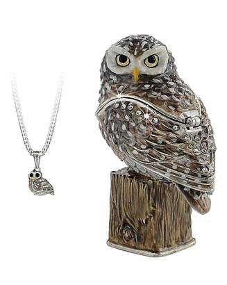 Fashion World Owl Secret Trinket Box and Necklace
