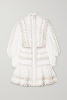Thumbnail for your product : Zimmermann Super Eight Corded Linen Mini Dress