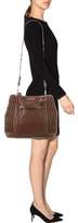 Thumbnail for your product : Miu Miu Leather Gaufre-Trimmed Satchel