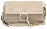 Thumbnail for your product : Chloé Faye Mini Leather And Suede Cross-body Bag - Womens - Grey