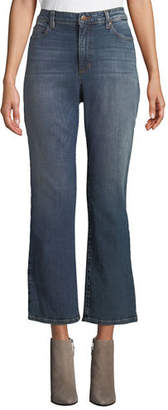 Eileen Fisher Petite High-Waist Boot-Cut Organic Cotton Denim Jeans