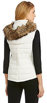Thumbnail for your product : MICHAEL Michael Kors Faux-Fur-Trimmed Hooded Quilted Down Vest