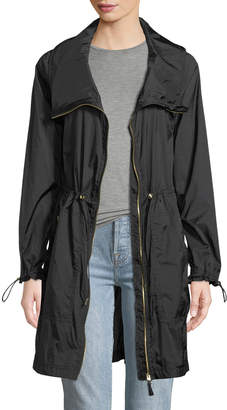 Mackage Ellia Packable Long Rain Coat w/ Removable Hood