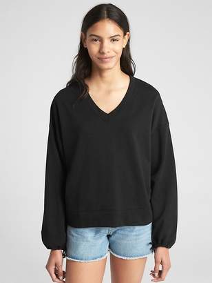 Gap Balloon Sleeve Pullover Sweatshirt in French Terry