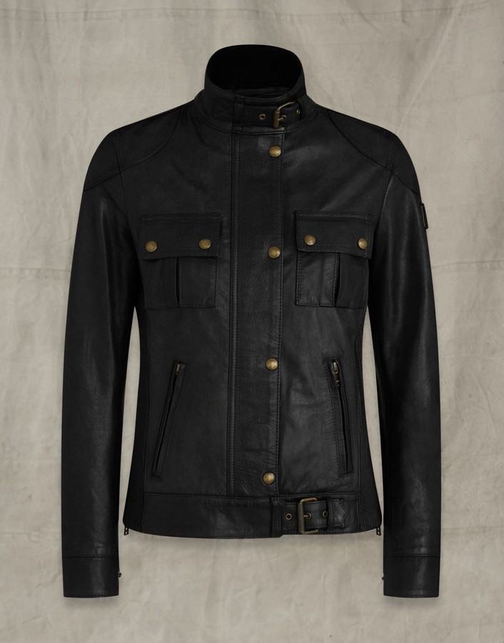 Belstaff Gangster Waxed Leather Jacket - ShopStyle
