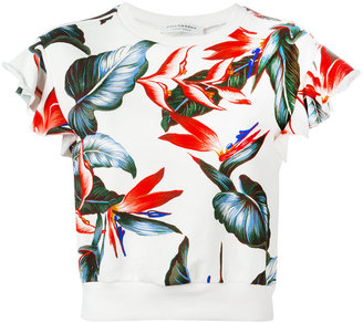 Philosophy Di Lorenzo Serafini - short sleeve floral sweatshirt - women - Cotton - L
