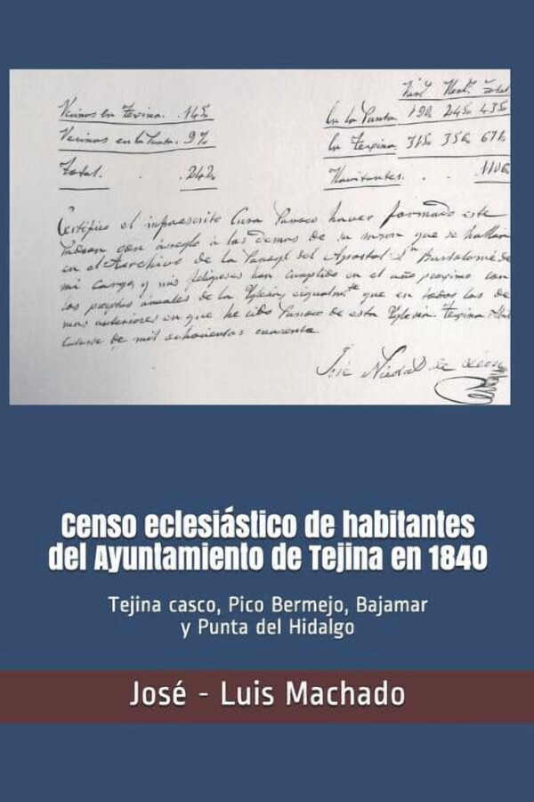 Censos de Habitantes de Tejina. Tenerife.: Censo eclesistico de habitantes del Ayuntamiento de Tejina en 1840: Tejina casco, Pico Bermejo, Bajamar y Punta del Hidalgo (Series #2) (Paperback)