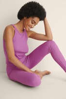 Thumbnail for your product : NA-KD Recycled Ribbed Singlet and Tights Set