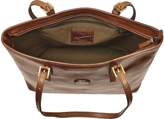 The Bridge Story Donna Large Brown Leather Tote