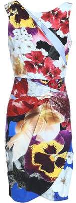 Roberto Cavalli Wrap-effect Floral-print Stretch-jersey Mini Dress