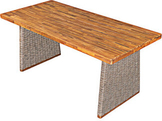 East Urban Home Outdoor Wood Dining Table