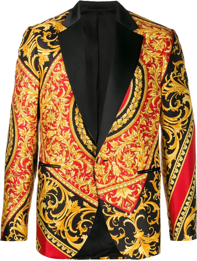 Versace Barocco print blazer - ShopStyle