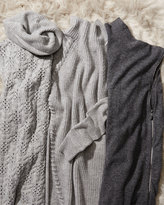 Thumbnail for your product : Neiman Marcus Cashmere Mock-Neck Tunic, Heather Gray
