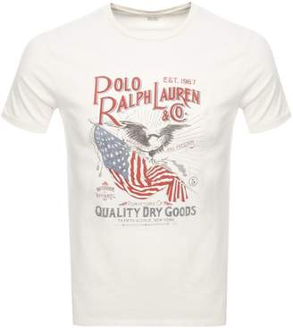Ralph Lauren Crew Neck Graphic Logo T Shirt White