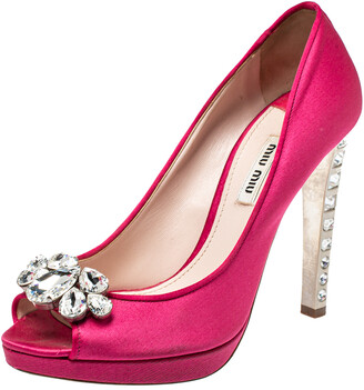 Pink Peep Toe Heels | Shop the world's largest collection of fashion |  ShopStyle UK