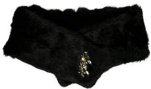 Adrienne Landau Embellished Fur Stole w/ Tags