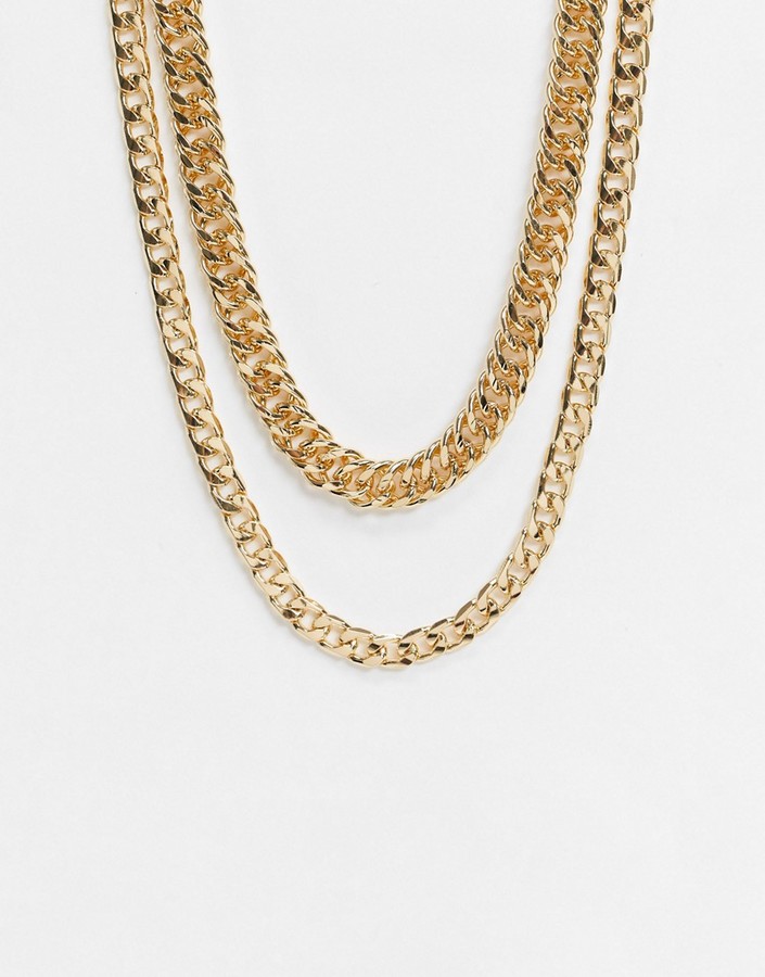 topshop gold necklace