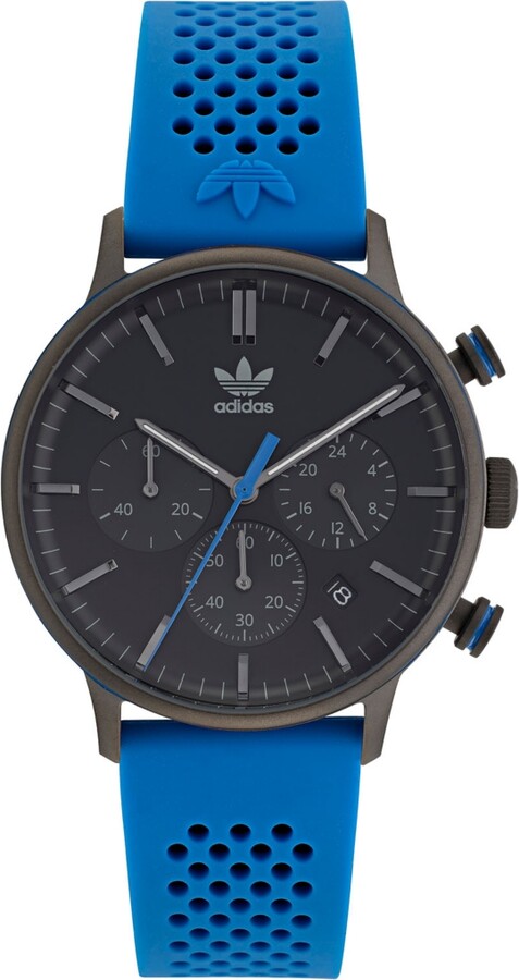 adidas Unisex Chrono Code One Chrono Blue Silicone Strap Watch 40mm