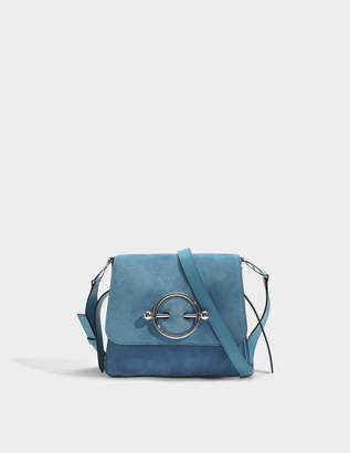 J.W.Anderson Disc Bag in Bluebird Suede and Calf Leather