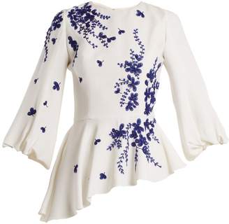 Andrew Gn Embellished floral-embroidered blouse