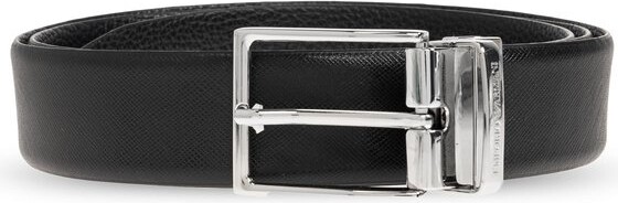 Emporio Armani Logo Engraved Buckle Belt