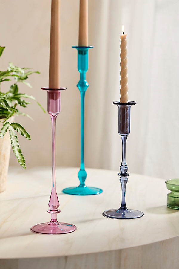 terrain Egyptian Glass Spindle Taper Holder