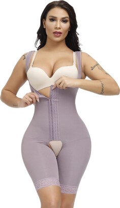 Shapewear Bodysuit for Women Tummy Control Colombianas Waist Trainer Butt Lift  Body Shaper Slim Fit Soft Breathable Halter Top Jumpsuit 
