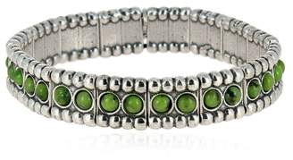 Philippe Audibert Wappo Green Agate Stretch Bracelet