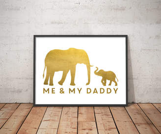 That's Nice That Personalised Me And Dad Elephant Print