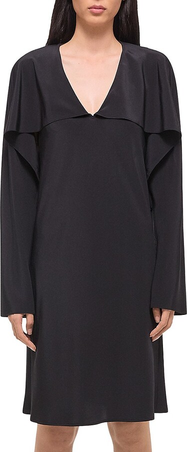 Helmut Lang Draped Scarf Silk Dress