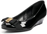 Thumbnail for your product : So Fabulous Joan Bow Front Extra Wide Fit Mid Wedge Shoes