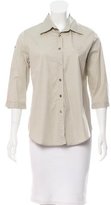 Thumbnail for your product : Burberry Embroidered Three-Quarter Sleeve Top