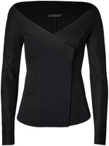 Thumbnail for your product : Donna Karan Leather Trimmed Jacket in Black
