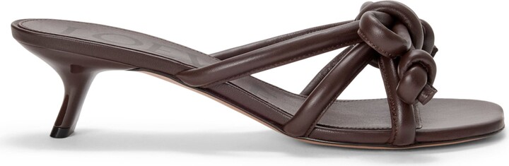 Loewe Leather Flamenco Knot Mules 45