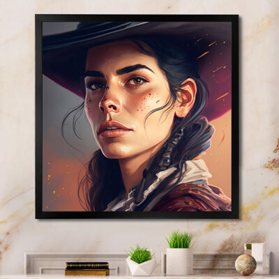 Western Cow Girl I - Painting on Canvas