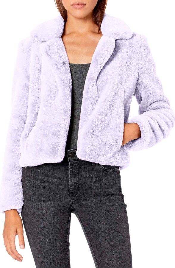 cropped coat with fur hood