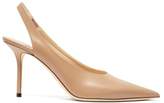 Thumbnail for your product : Jimmy Choo Ivy 85 Slingback Leather Pumps - Womens - Nude