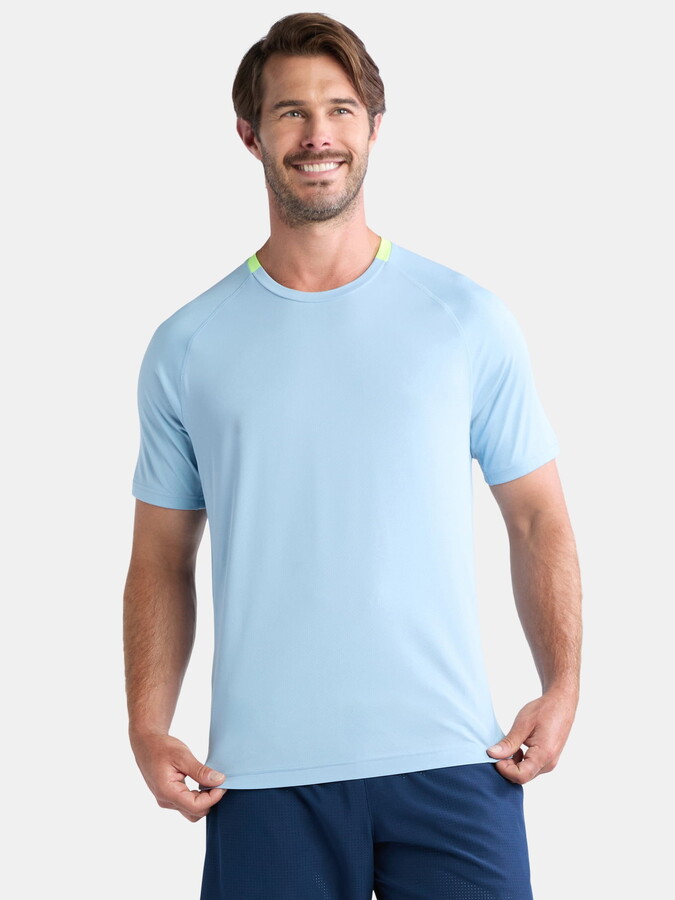 Athletic Works Men's and Big Men's Mesh Tennis Tee with Short Sleeves, Sizes S-3XL