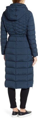 Bernardo Quilted Long Coat with EcoPlume Fill