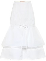 Quercetto cotton-blend midi skirt 