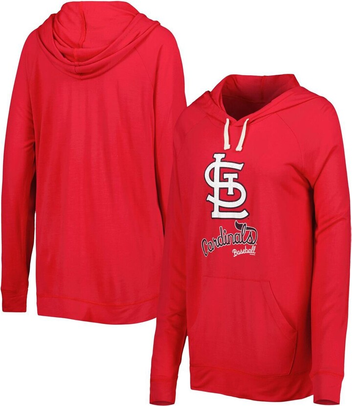 Women's Touch Red St. Louis Cardinals Pre-Game Raglan Pullover