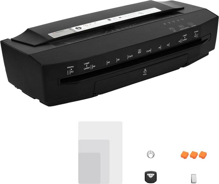 SKYSHALO Laminator Machine Black Food Vacuum Sealer Cold and Hot Laminator for Max A3 Paper Size 1 min Quick Warm