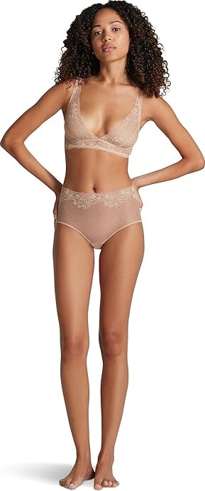 Commando Double Take High Rise Bikini Women's Underwear Beige : SM (4-6), Elastane/Nylon