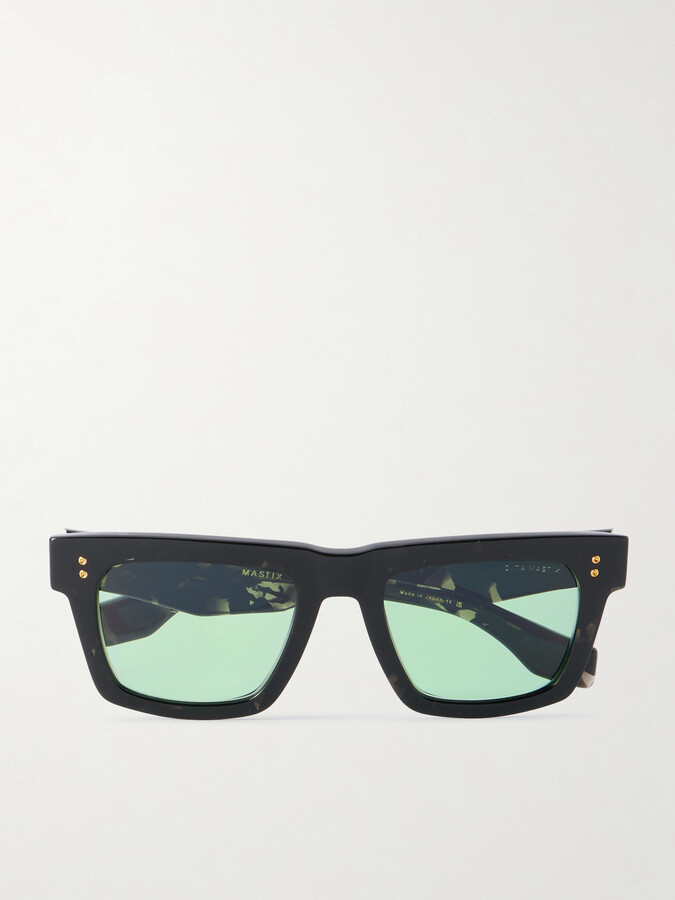 Dita Mastix Square-Frame Tortoiseshell Acetate Sunglasses