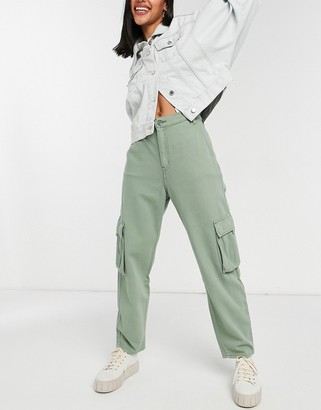 Levi's loose cargo trousers in khaki - ShopStyle