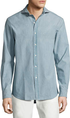 Ralph Lauren Chambray Sport Shirt, Light Blue